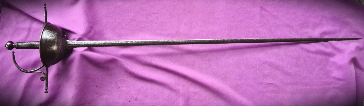 Rapière militaire espagnole 17ème siècle-photo-3