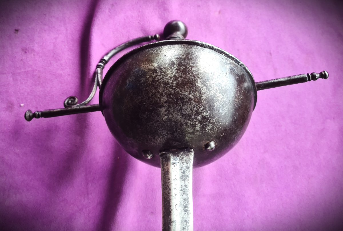 Rapière militaire espagnole 17ème siècle-photo-1