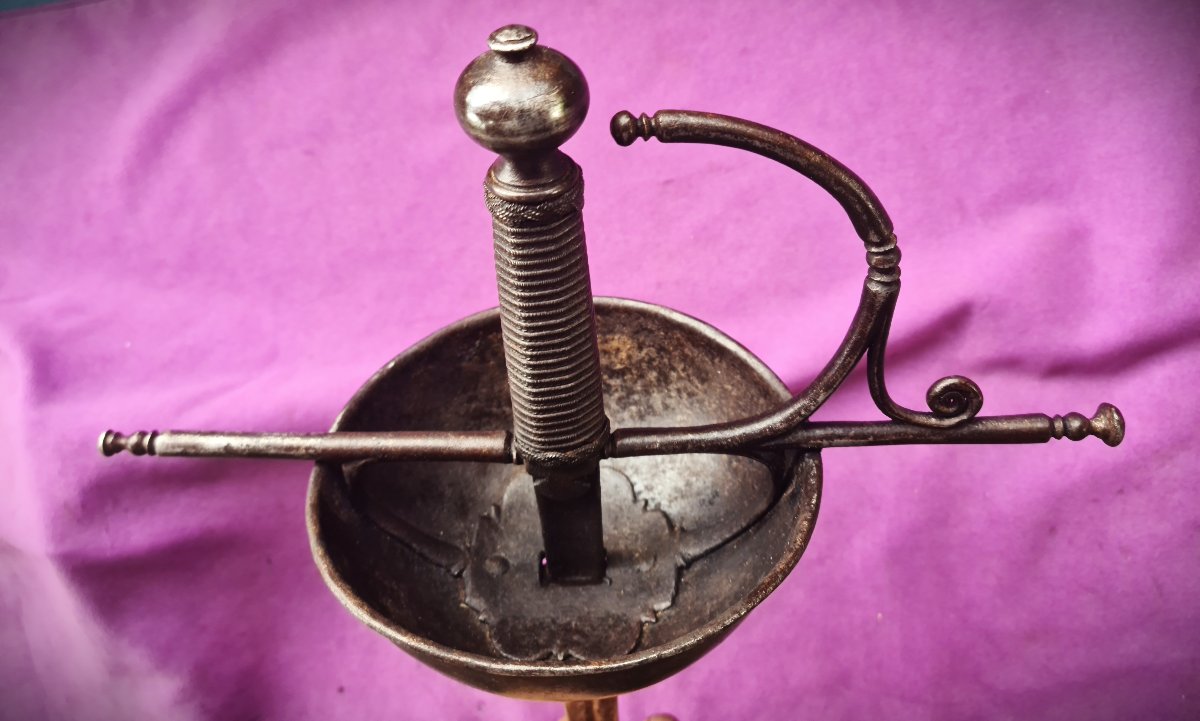 Rapière militaire espagnole 17ème siècle-photo-7