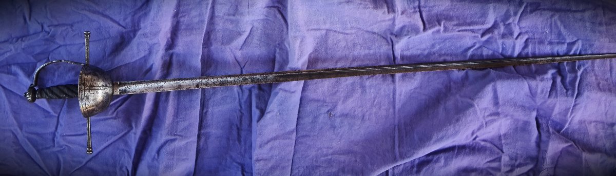 Very Long Cavalry Thrusting Rapier&amp;quot; Estoc&amp;quot;  Signed By Iohannis Koehl-photo-4
