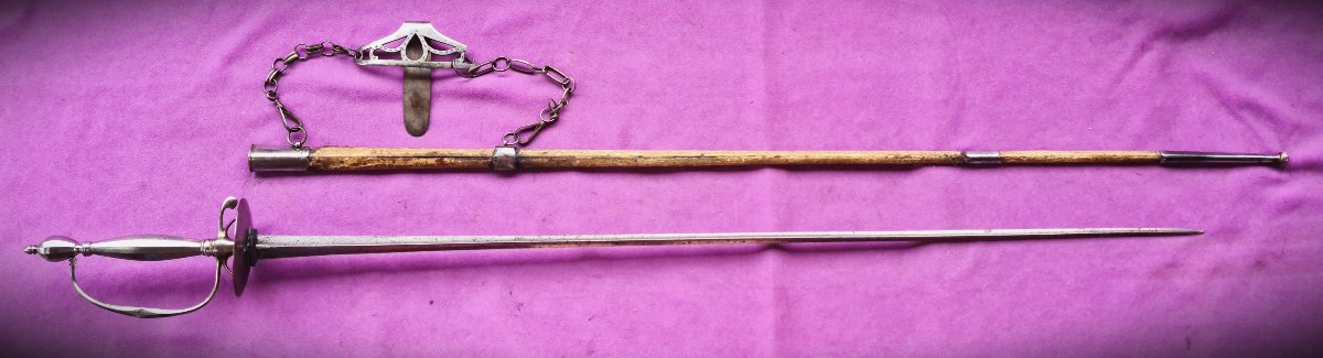 18th-century Gentleman's Sword, Complete With A Suspension System And Belt Hook-photo-3