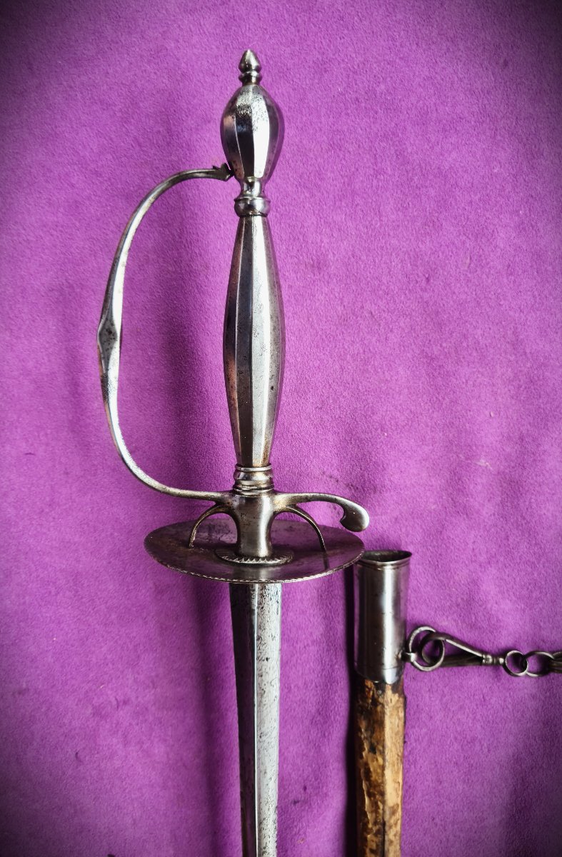 18th-century Gentleman's Sword, Complete With A Suspension System And Belt Hook-photo-2