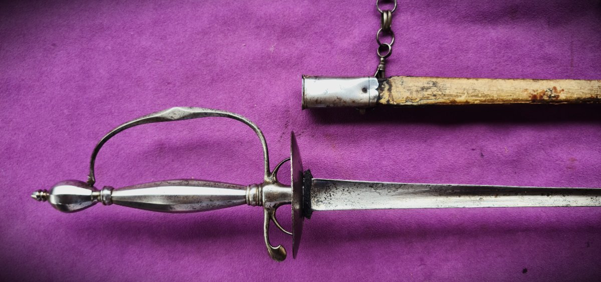 18th-century Gentleman's Sword, Complete With A Suspension System And Belt Hook-photo-3