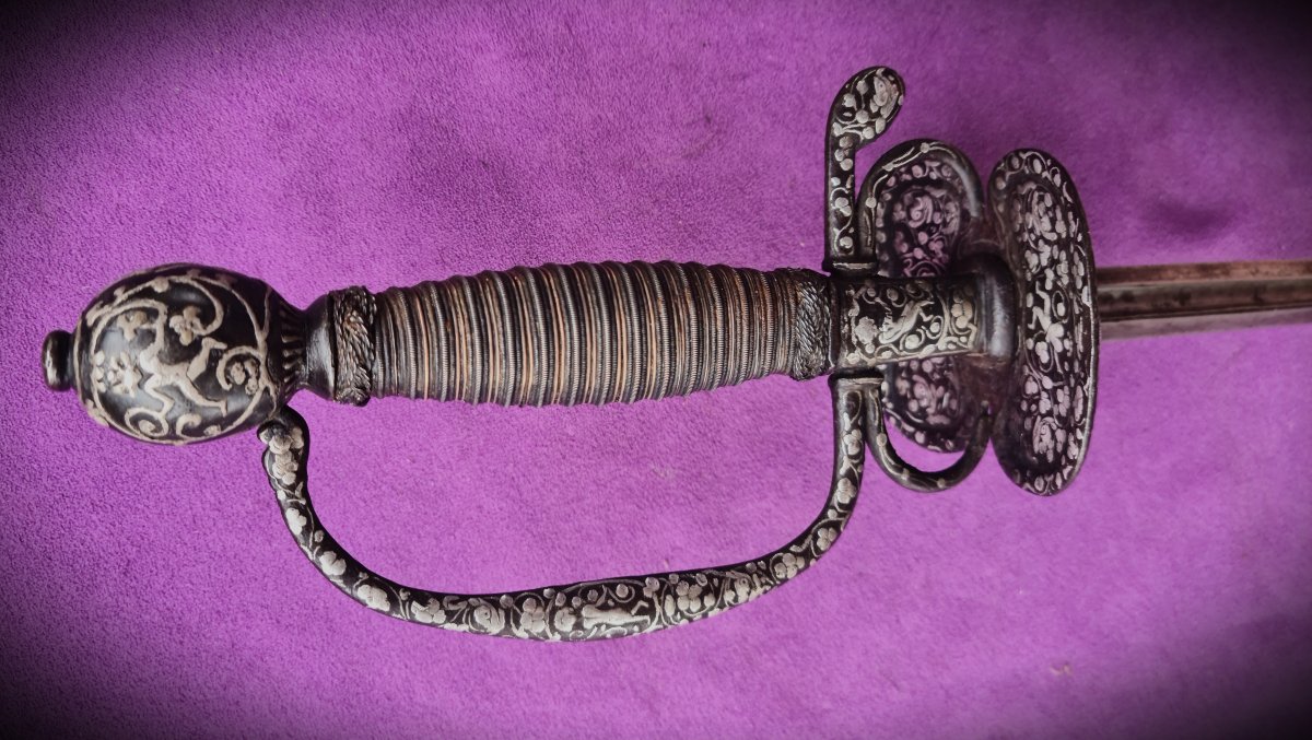 Epée à la mousquetaire lame  signée TOMAS DE ALLA circa 1690