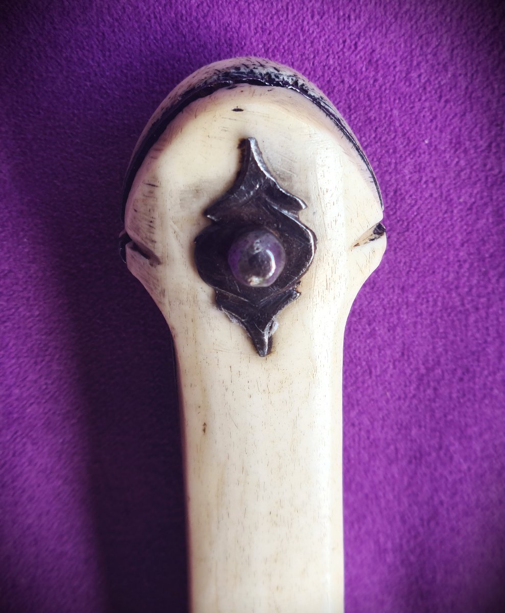 Kindjal Dagger From Dagestan, North Caucasus. Blade Inlaid With Silver-photo-5