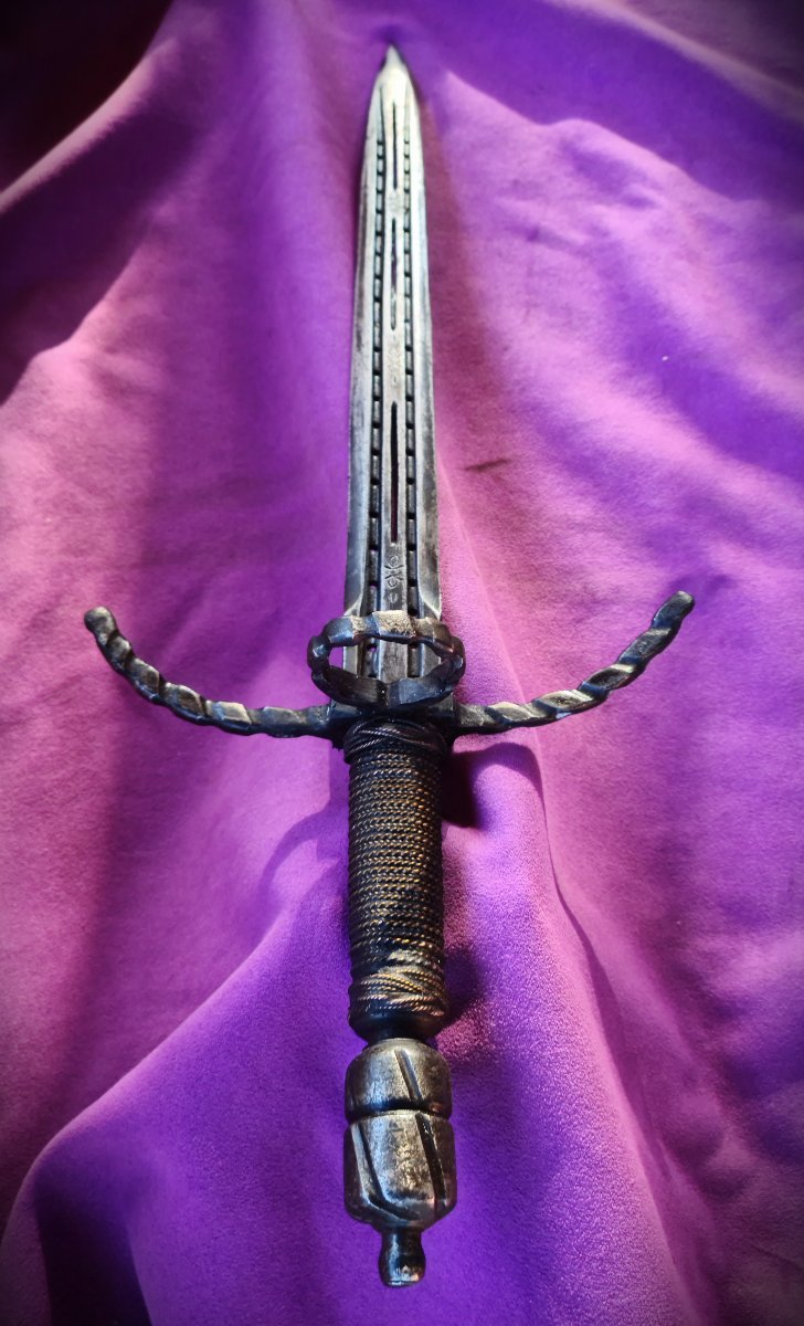Large Left-handed Dagger With A Re-pierced Blade
