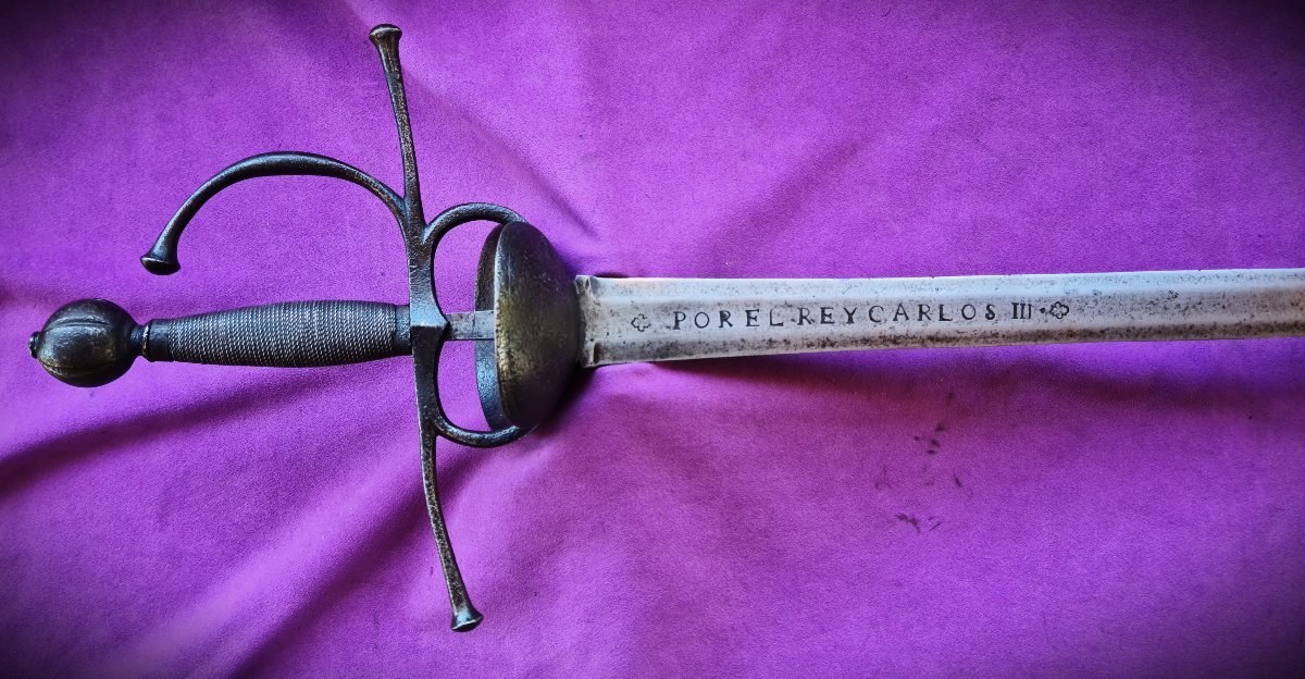 Spanish Cavalry Sword, Model 1728, Regimental, Dated 1774, Cavalleria, Por El Rey Carlos III -photo-4