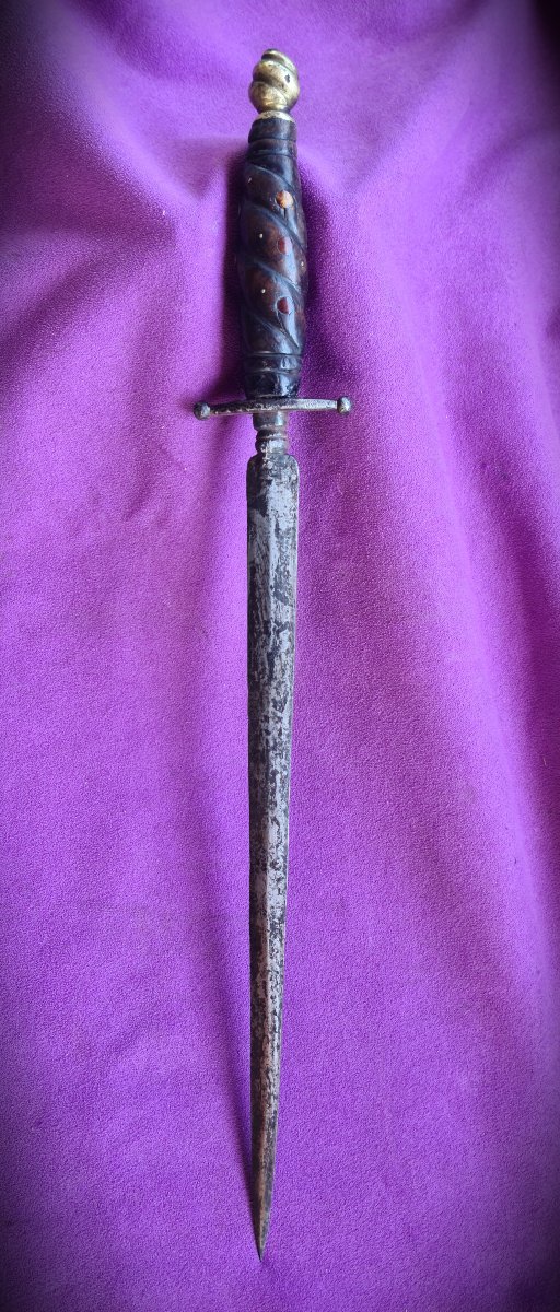 Large 17th-century Italian Stiletto, Known As  "artillery" Stiletto-photo-2