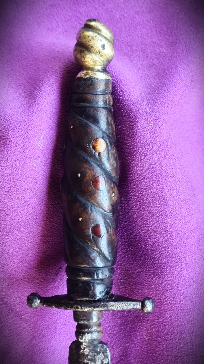 Large 17th-century Italian Stiletto, Known As  "artillery" Stiletto-photo-2