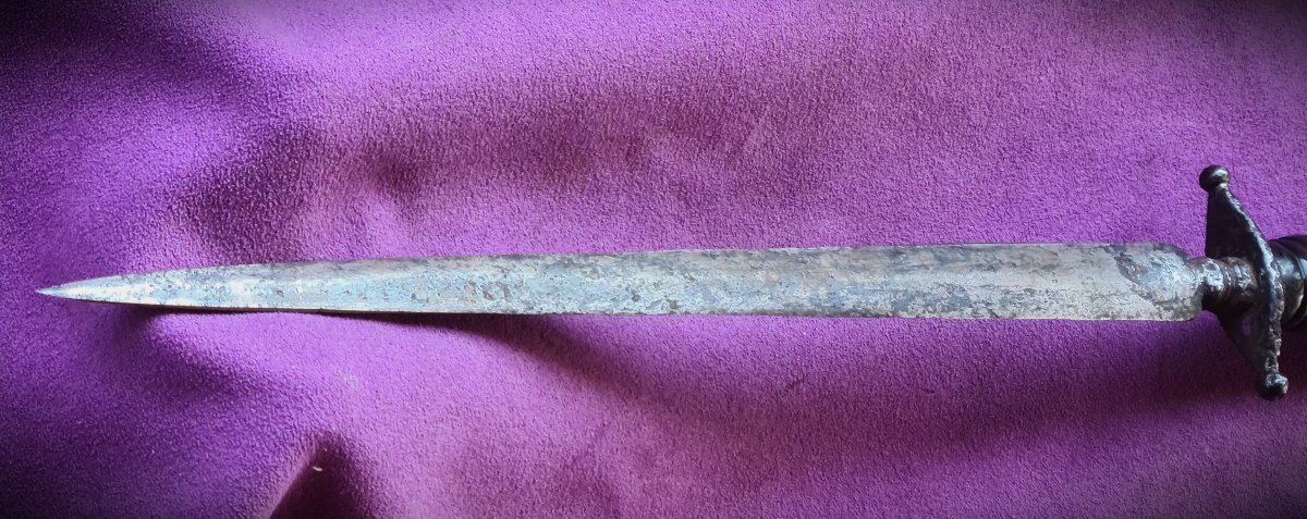 Large 17th-century Italian Stiletto, Known As  "artillery" Stiletto-photo-3