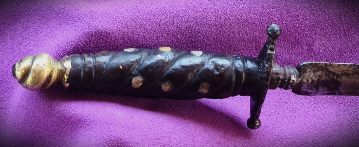 Large 17th-century Italian Stiletto, Known As  "artillery" Stiletto-photo-6