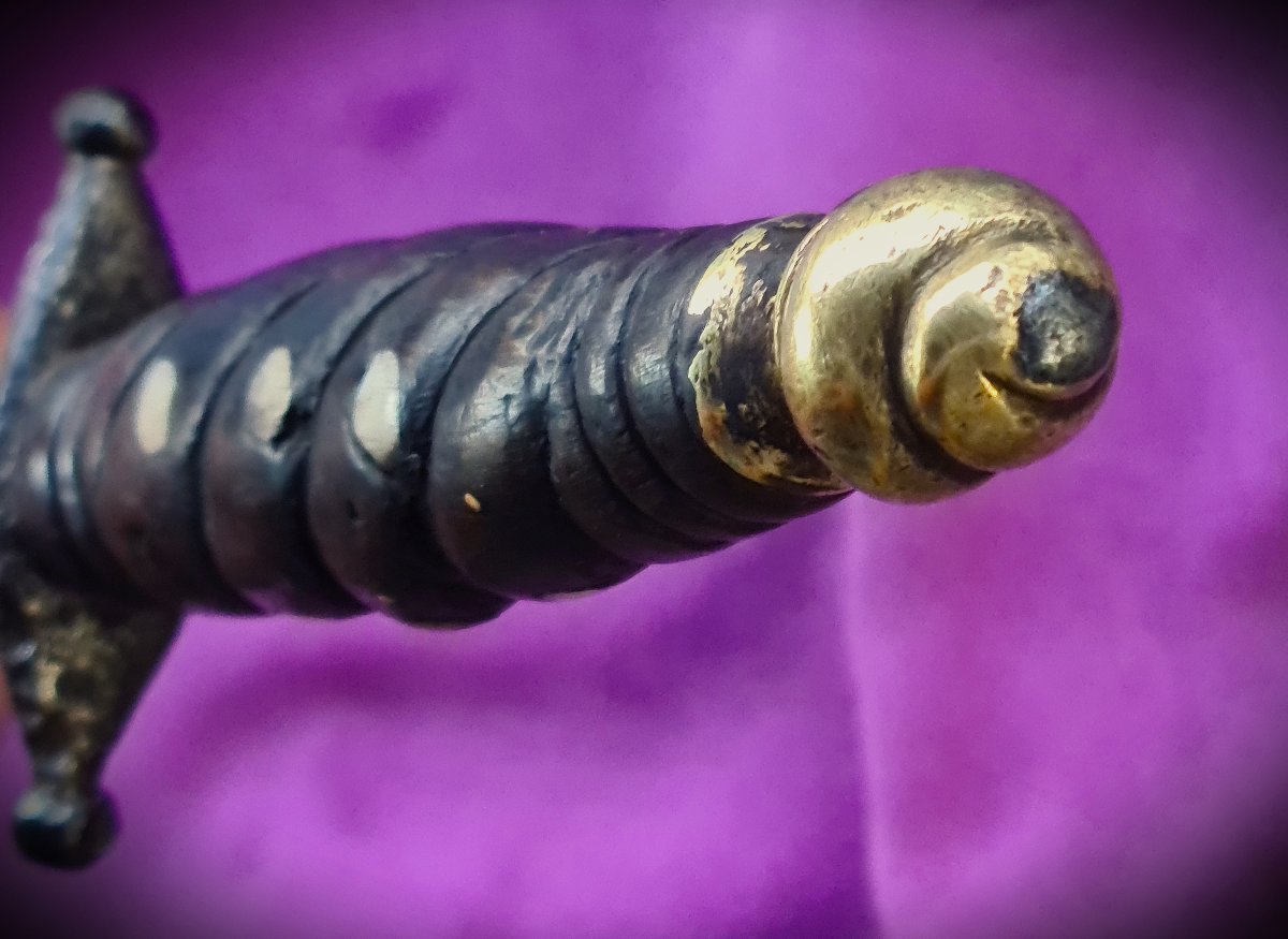 Large 17th-century Italian Stiletto, Known As  "artillery" Stiletto-photo-8