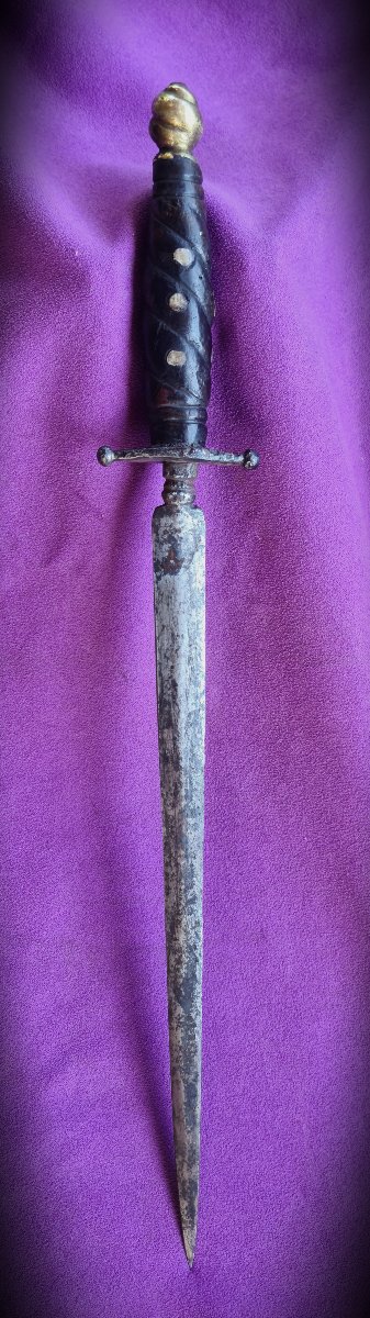 Large 17th-century Italian Stiletto, Known As  "artillery" Stiletto