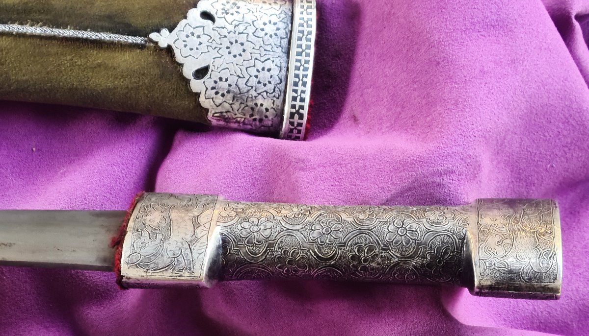 Grand Khandjar lame en acier Wootz-photo-1