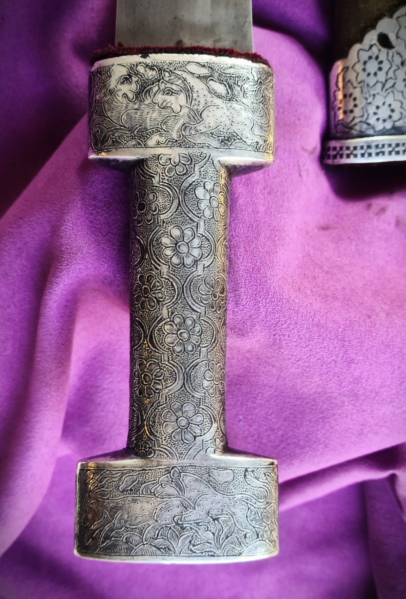 Grand Khandjar lame en acier Wootz-photo-6