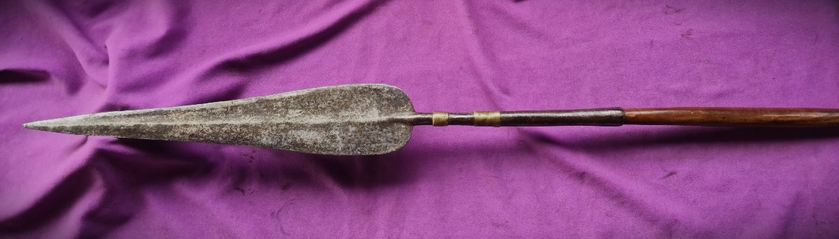Two African Spears From The Drc (northeastern Zaire), Late 19th Century-photo-4