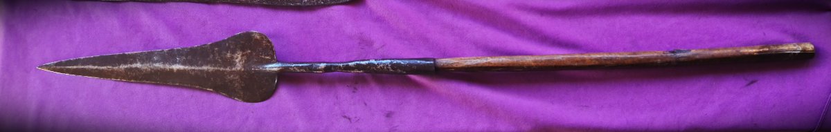 Two African Spears From The Drc (northeastern Zaire), Late 19th Century-photo-1