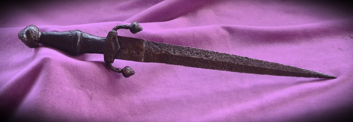 Rare, Large Hispano-moorish Dagger, 15th Century-photo-3