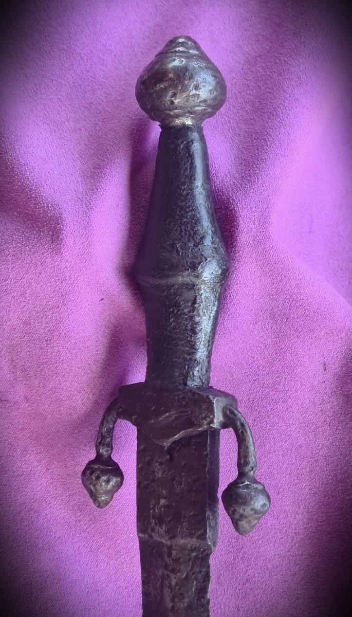 Rare, Large Hispano-moorish Dagger, 15th Century-photo-3