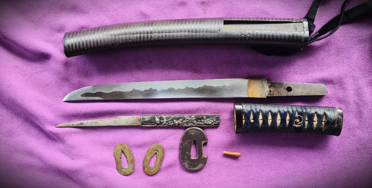 Japanese Tanto "yoroï Dashi"—blade Polished In Japan . Edo Period-photo-2