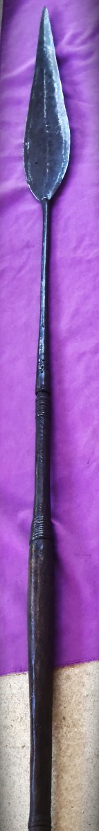 African Spear With A Long Tip, Drc, 19th Century-photo-7