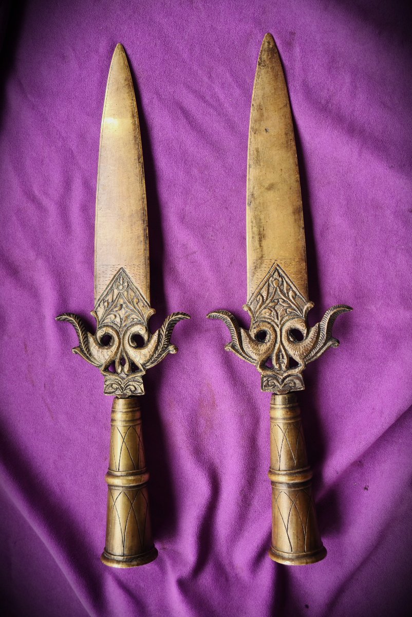 Pair Of Indo-persian Ceremonial Spontoons-photo-2