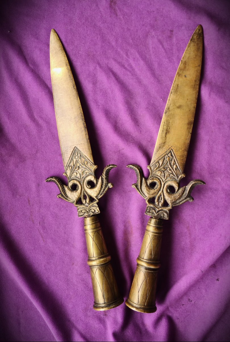 Pair Of Indo-persian Ceremonial Spontoons