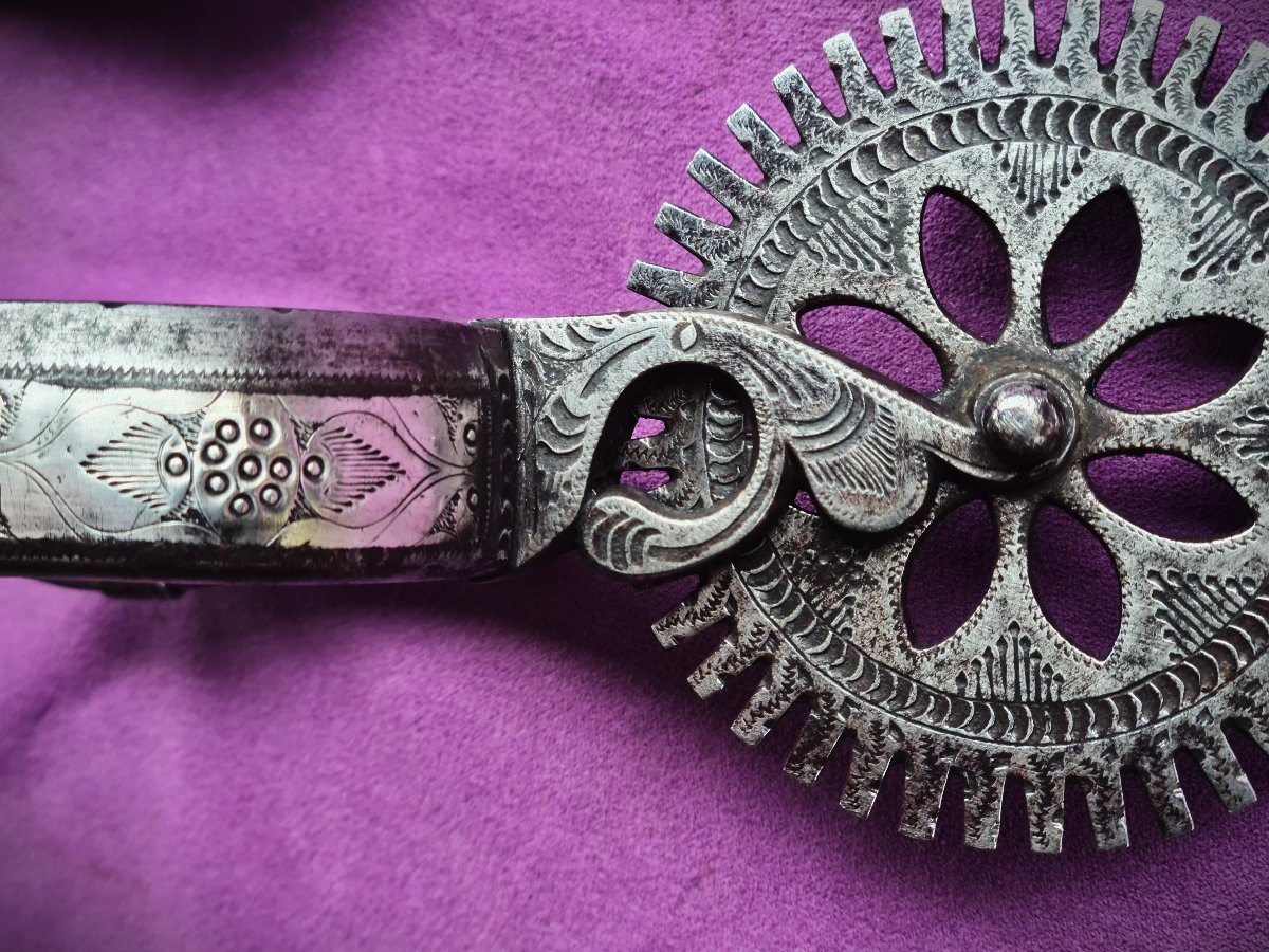 Paire d'éperons de "Charro" Mexique 19ème-photo-6