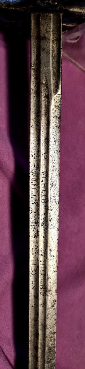 Rapière Allemande Circa 1580 Signée-photo-1