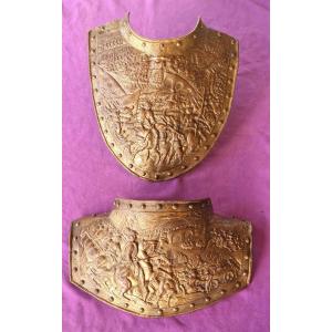Colletin d'Armure, De Style XVIème, cuivre doré