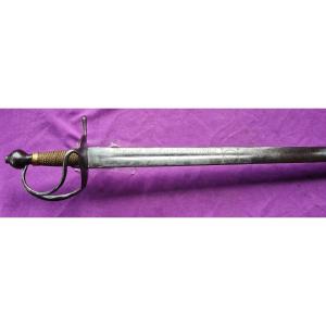 Strong Swedish Cavalry Sword 17th, Engraved Blade