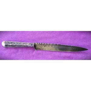 All-steel Knife, Chiseled Blade, 19th Century