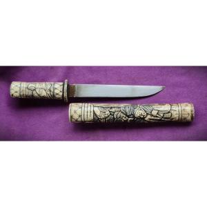 Tanto, Japanese Bone-mounted Dagger. Meiji Period