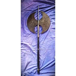 Giant Persian Ceremonial Axe (146 Cm) 19th Century