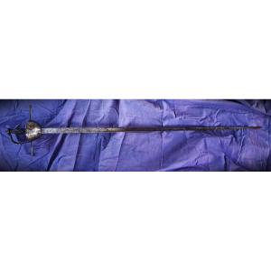Very Long Cavalry Thrusting Rapier" Estoc" Signed By Iohannis Koehl