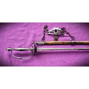 18th-century Gentleman's Sword, Complete With A Suspension System And Belt Hook