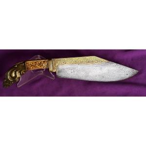 Big Size Piha Kaetta Ritual Dagger From Sri Lanka