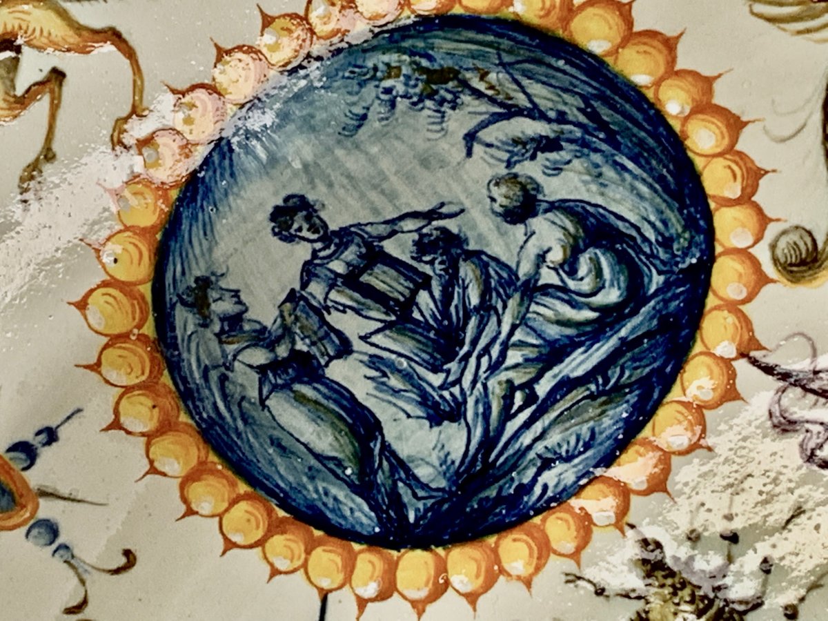 Very Large Italian Ceramic Cantagalli Istoriato Maiolica Charger-photo-3