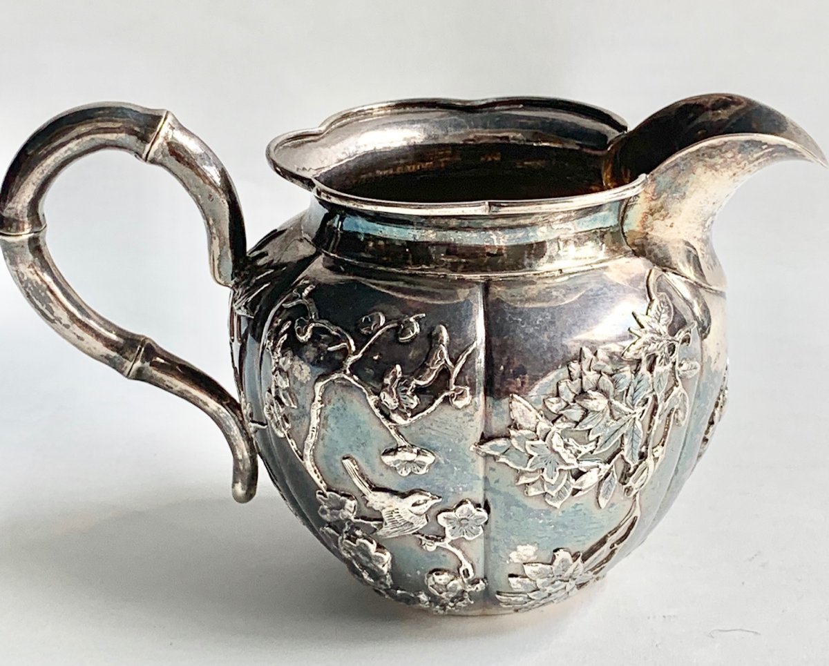 Complete Chinese Export Silver Tea Set, Luen Hing, Shanghai-photo-1