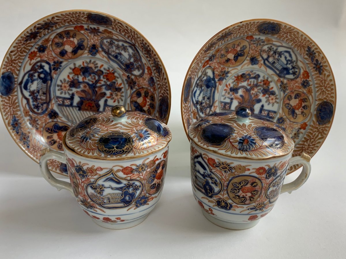 Tasses japonaises Imari du XVIIIe siècle / 18th century Japanese Imari cups-photo-3