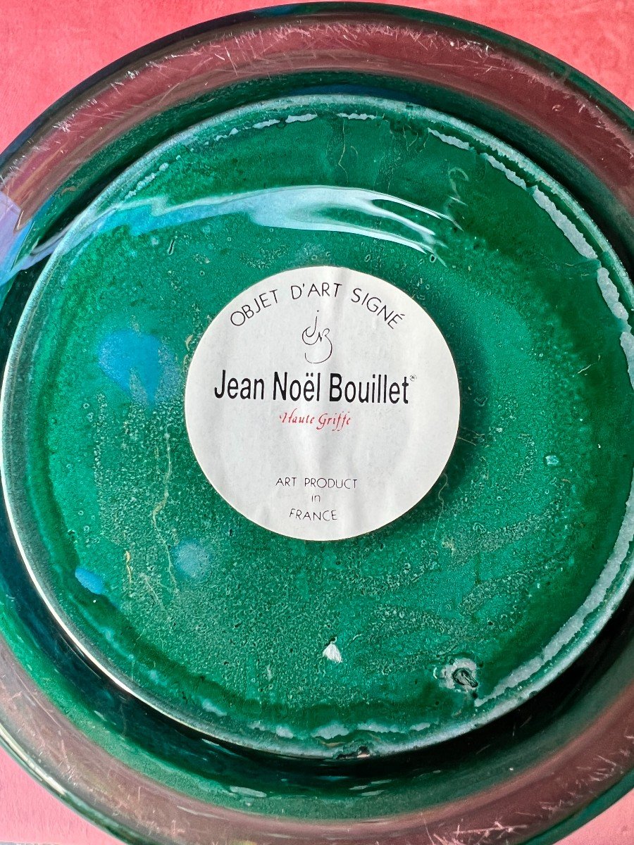 Vase En Verre. Bouillet Jean-Noël ( Né En 1943 )-photo-3