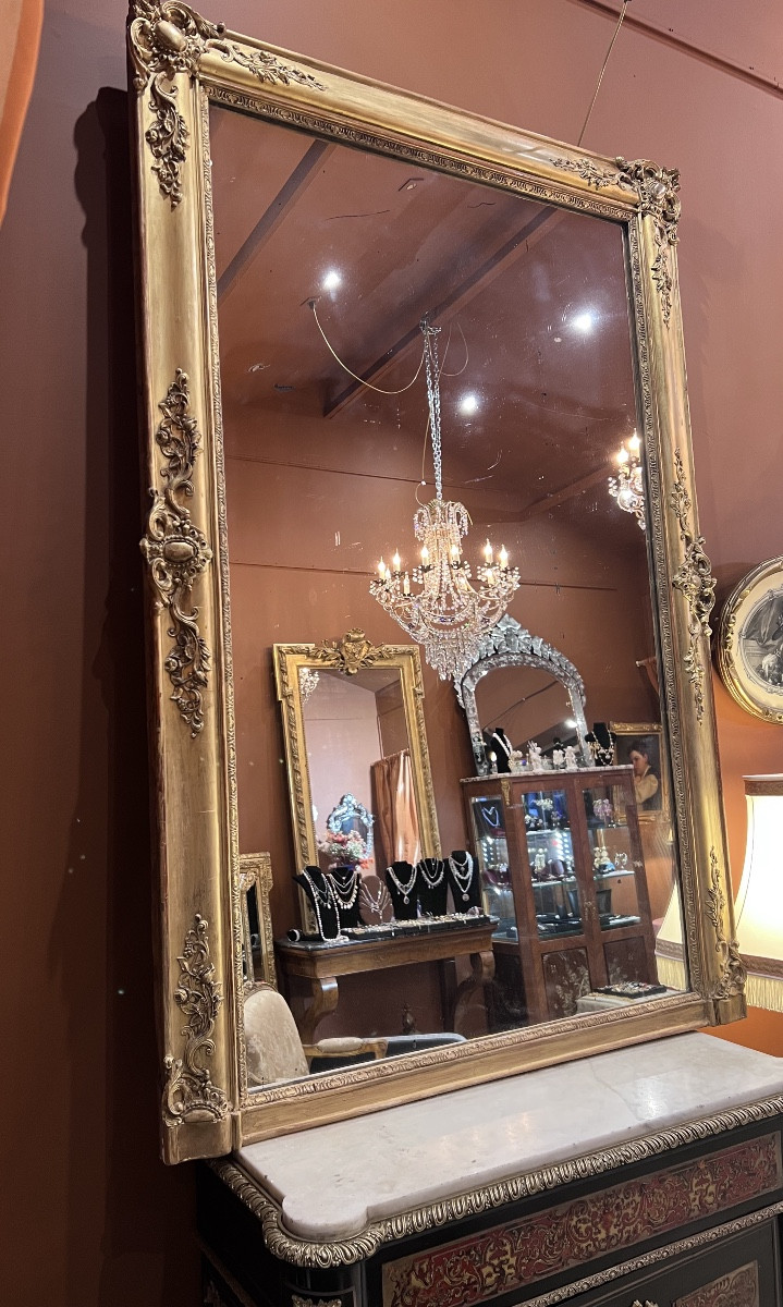 Grand miroir d’époque Restauration vers 1830