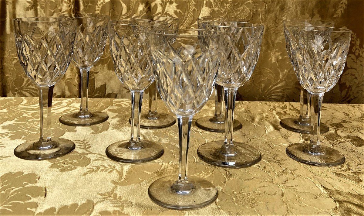 Crystal Red Wine Glasses. Baccarat