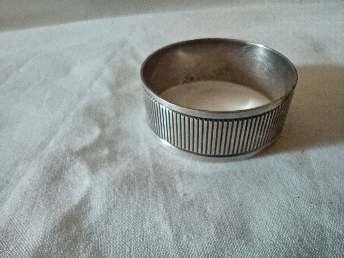 Napkin Ring In Solid Silver Minerva French Hallmark 1st Title Goldsmith, Saglier Frères.-photo-4