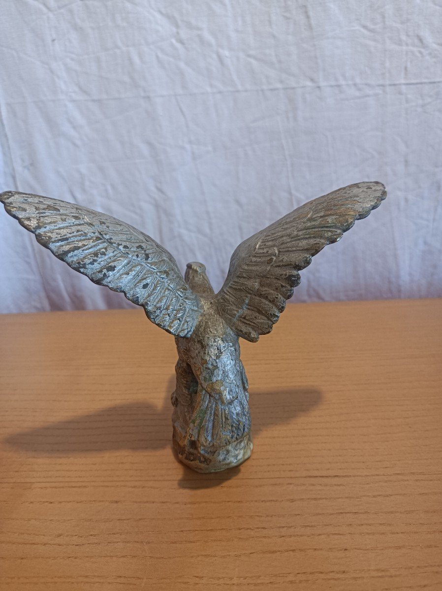 Georges Omerth Mascotte En Bronze Aigle Royal  -photo-3