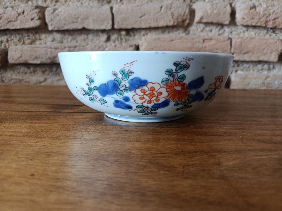 East India Company, Large Porcelain Bowl With Imari Decor China 18th  Century-photo-3