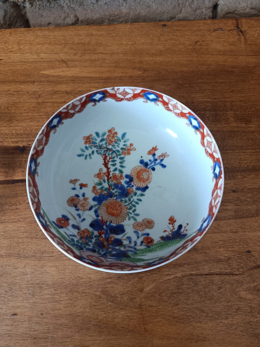 Compagnie Des Indes Grand Bol En Porcelaine à décor Imari Chine 18 Eme Siecle