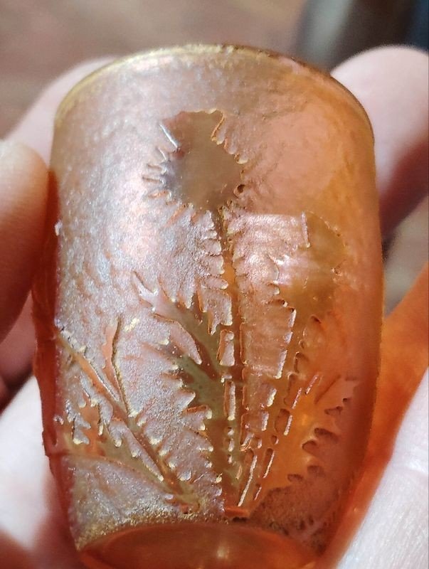 Daum Nancy, Small Thistle Vase, Circa 1900-photo-4