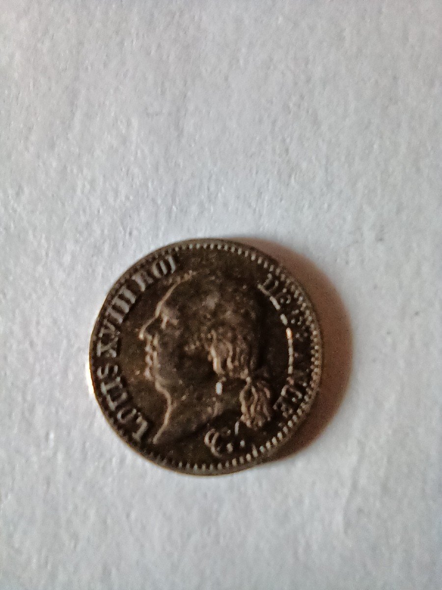 1/4 Franc In Silver Louis XVIII 1824 Paris