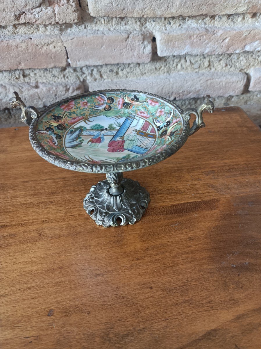 Bronze Mounted Canton Porcelain Bowl End Of The 19th Century Napoleon III